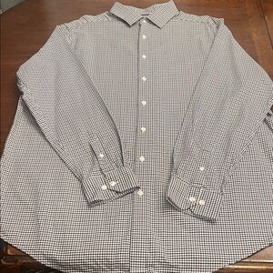 Hart Schaffner Marx Black and Red Gingham Shirt